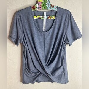Lululemon Do the Daily Short Sleeve gray/blue heather size 8